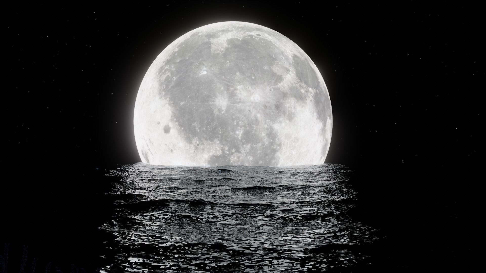 Moon Night 3D model_12