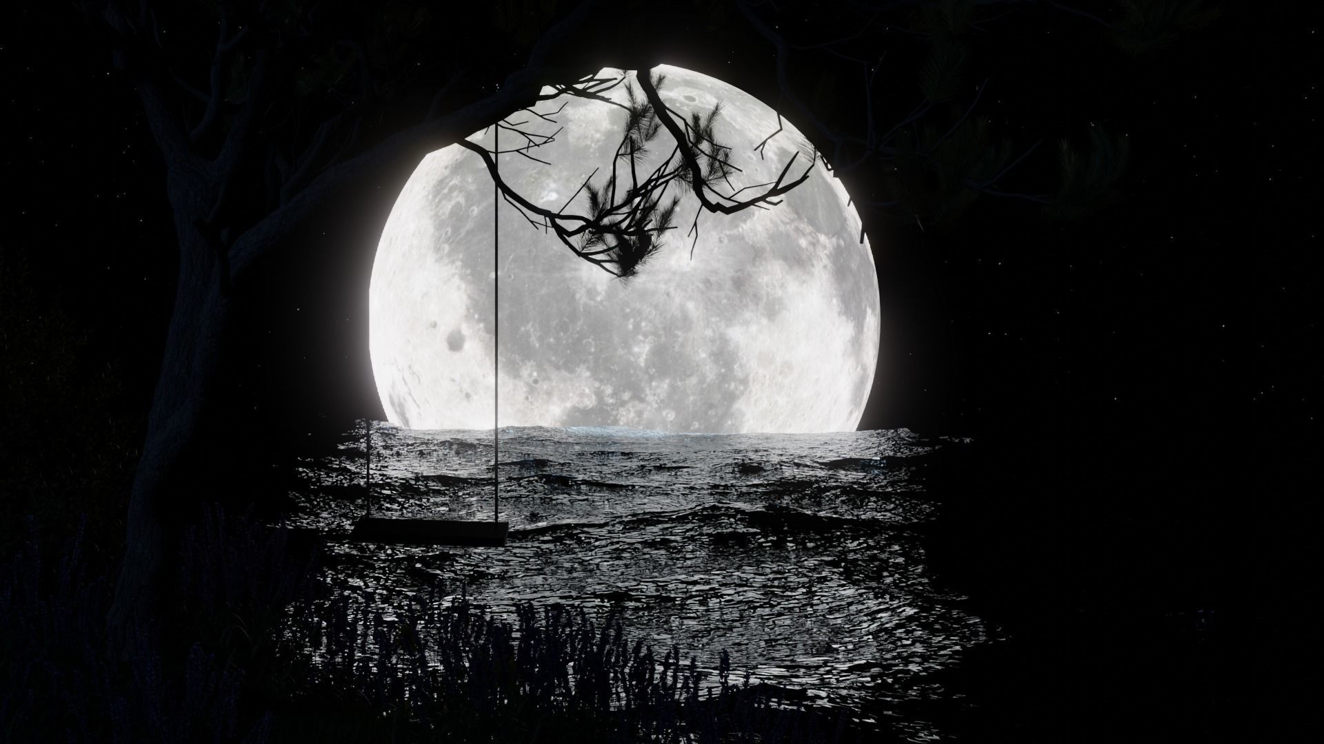 Moon Night 3D model_3