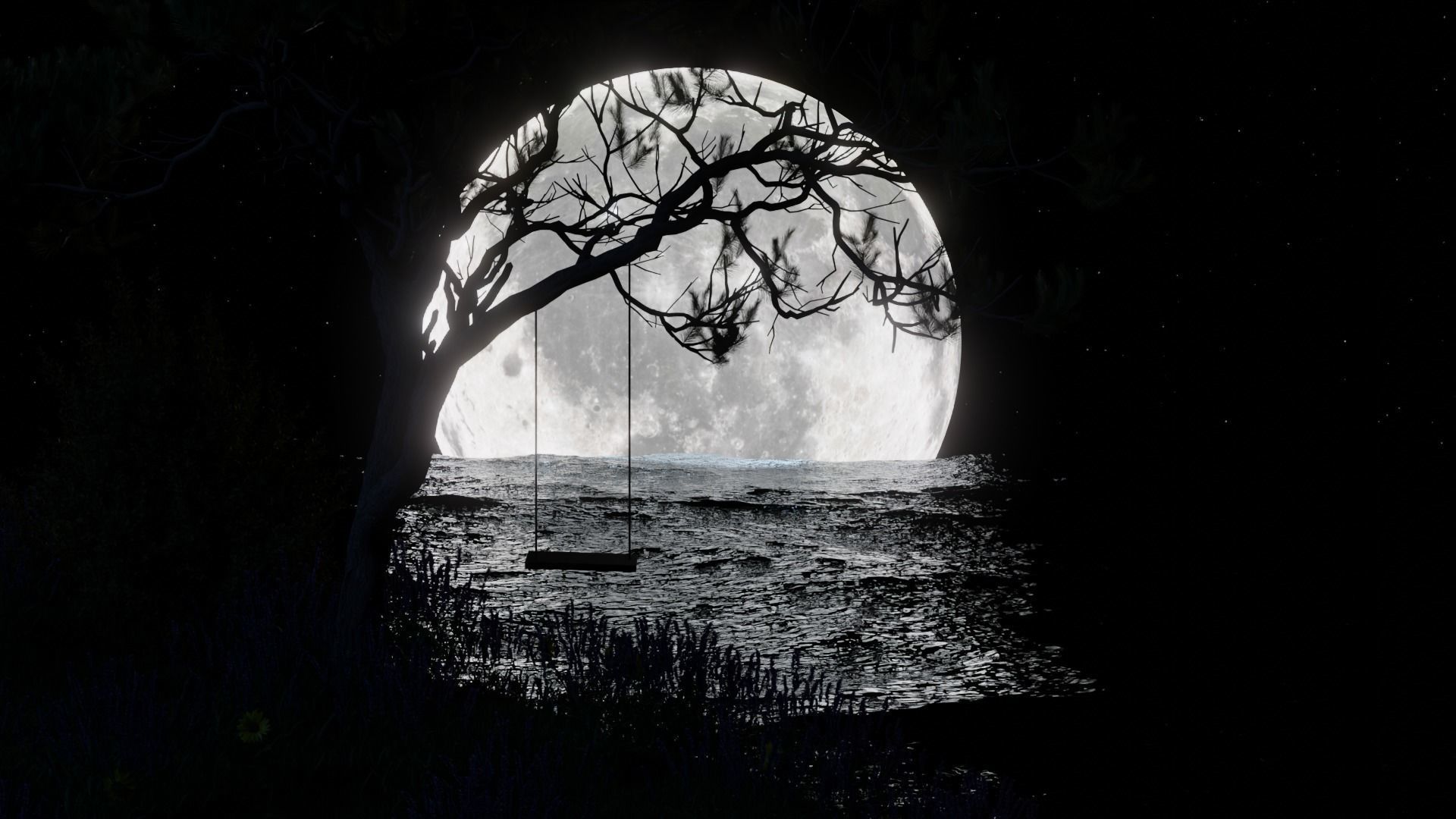 Moon Night 3D model_11