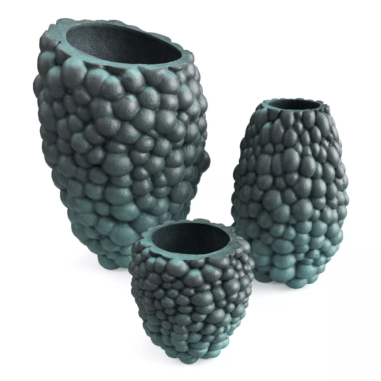 Bubble vases Low-poly 3D model