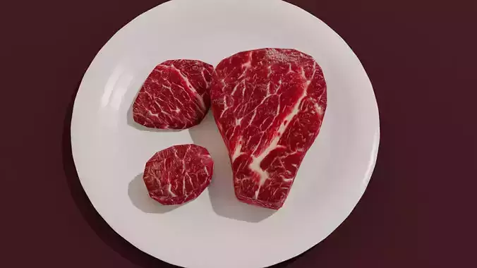 Raw Meat 3D model