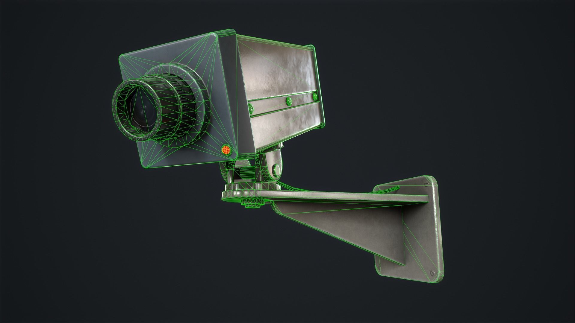 Security camera Low-poly 3D model_12