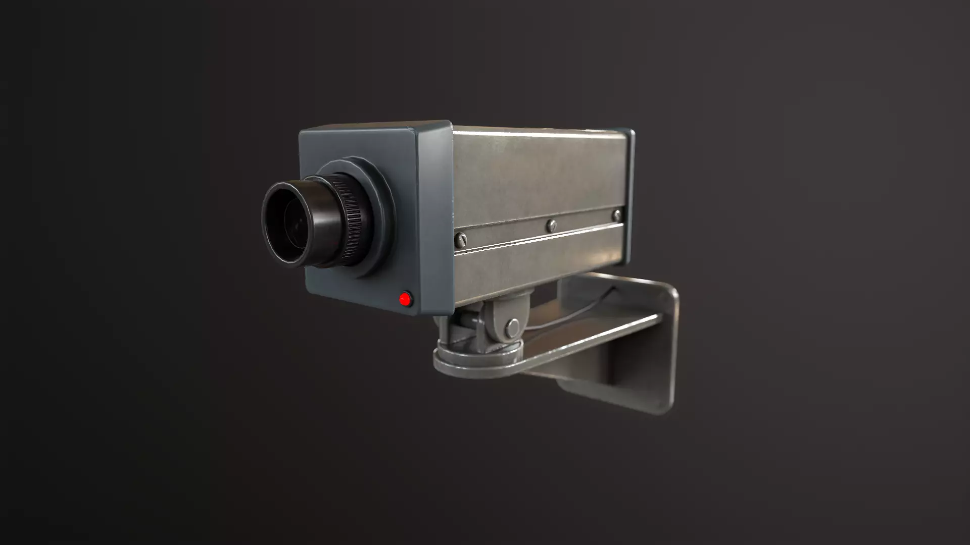 Security camera Low-poly 3D model_0