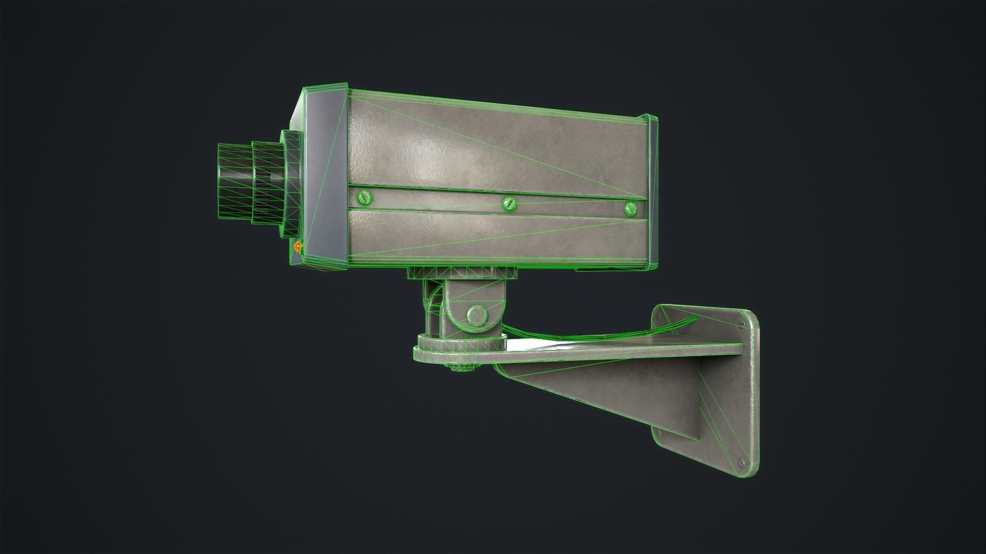 Security camera Low-poly 3D model_11