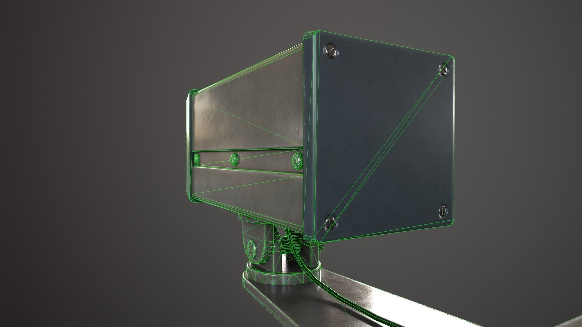 Security camera Low-poly 3D model_13