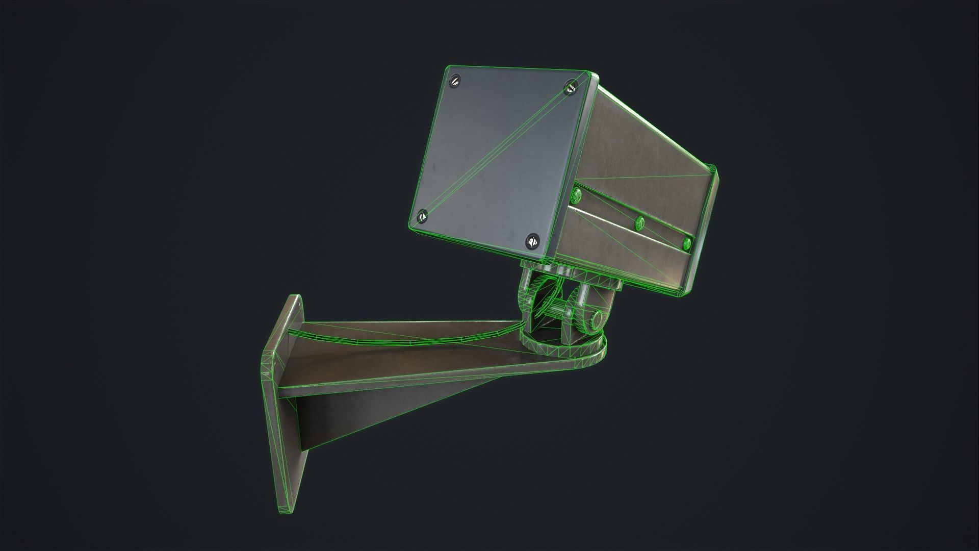 Security camera Low-poly 3D model_14