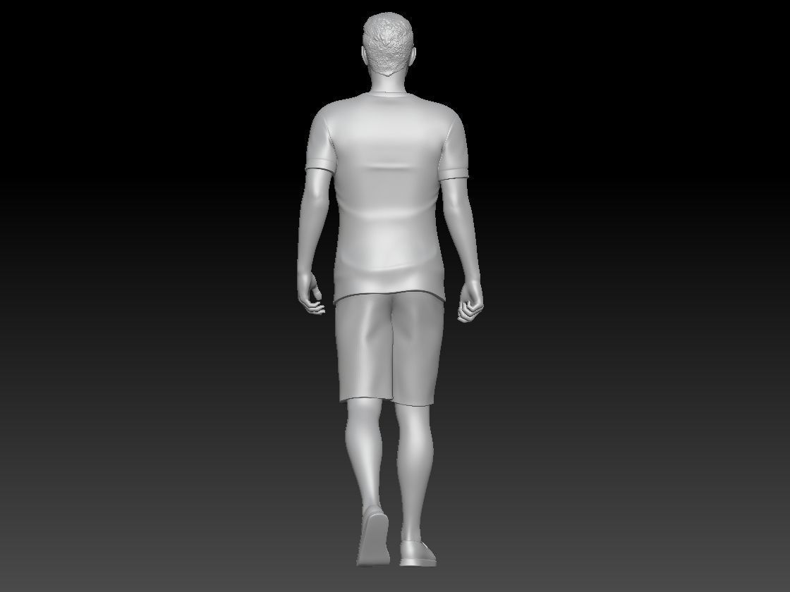 SUMMER BOY WALKING 4 3D print model_2
