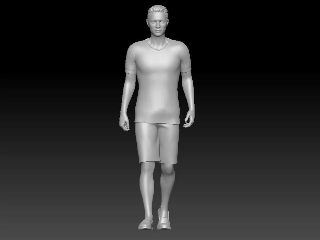 SUMMER BOY WALKING 4 3D print model_0