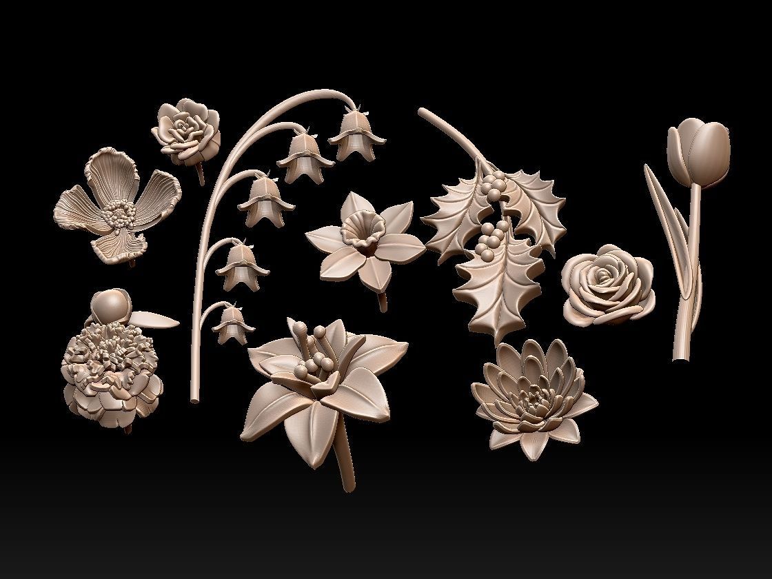 FLOWERS 3D print model_17
