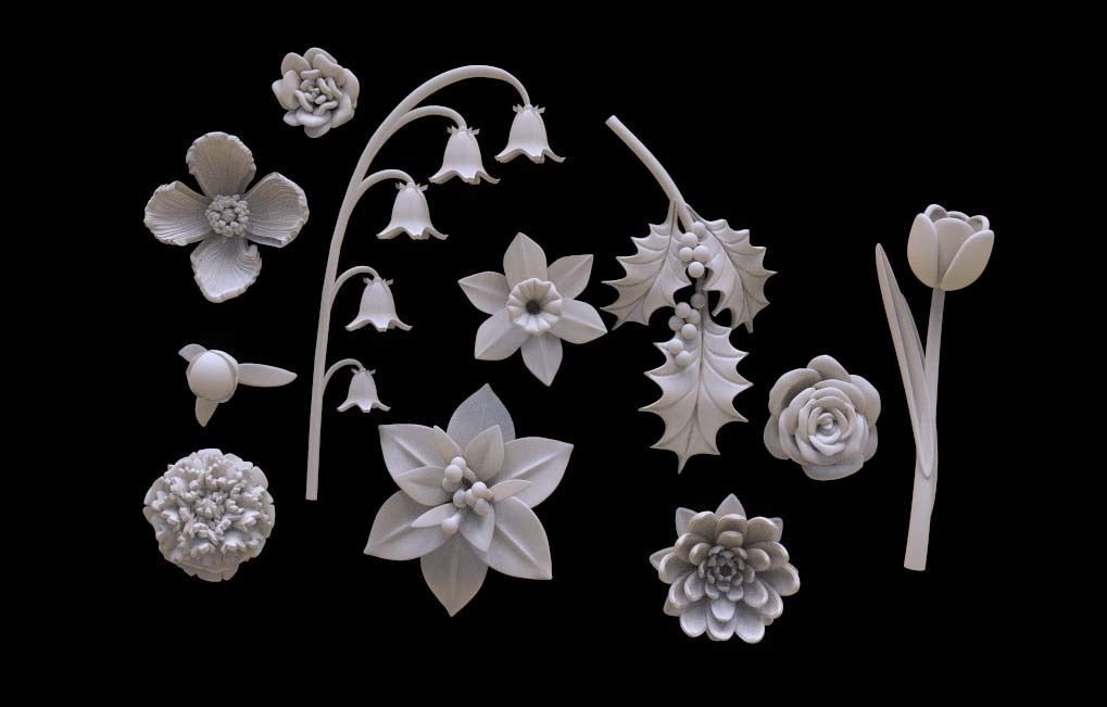 FLOWERS 3D print model_12