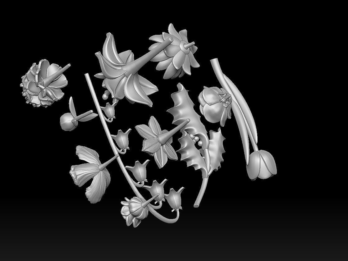 FLOWERS 3D print model_44