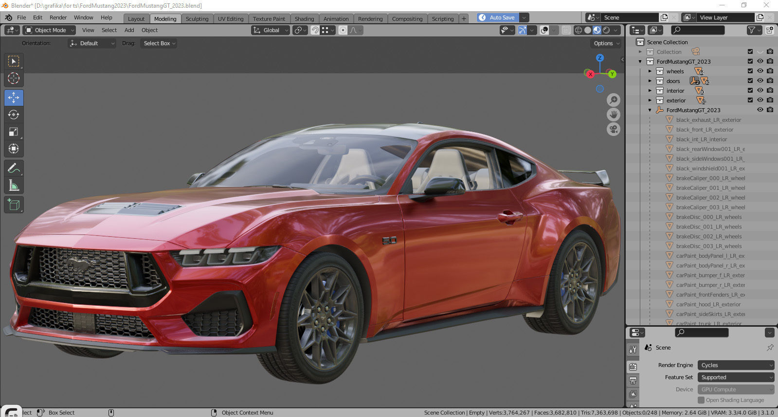 Mustang GT 2024 3D model_38