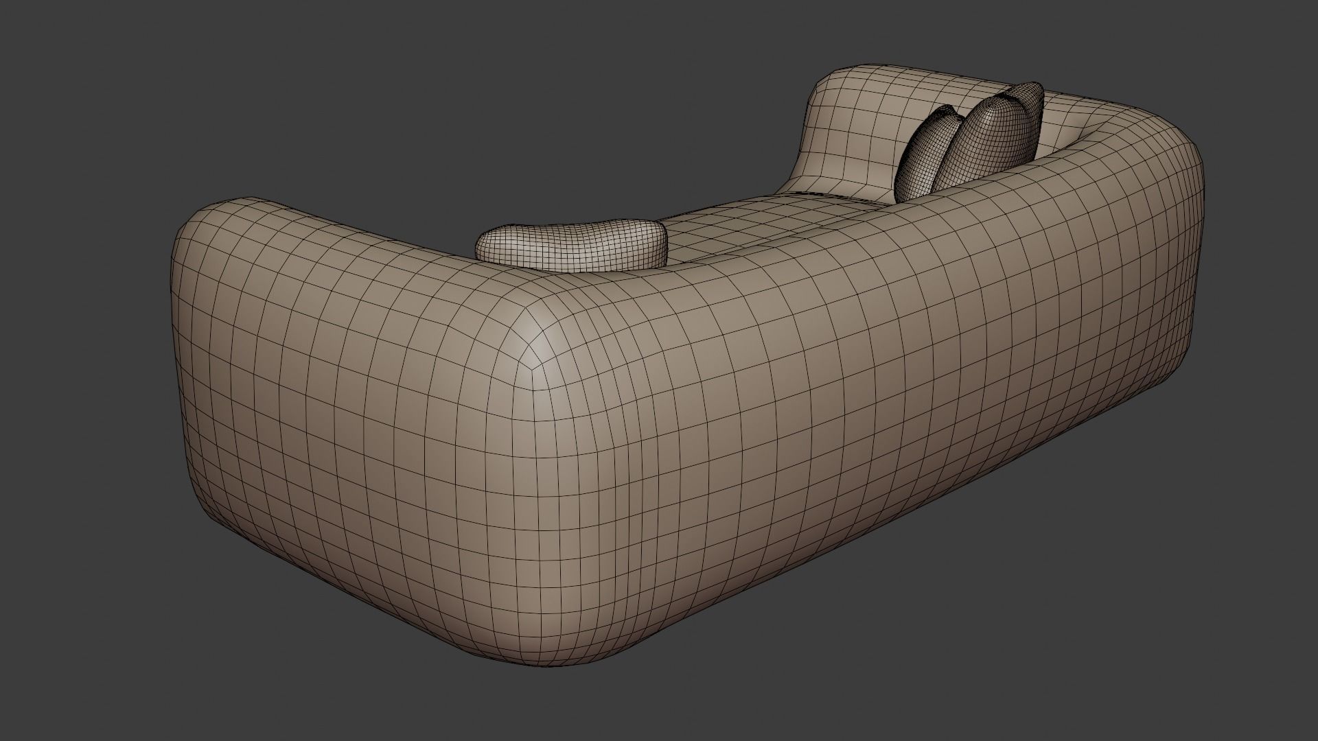 Eco-leather sofa with very soft filling in brown tones 3D model_7