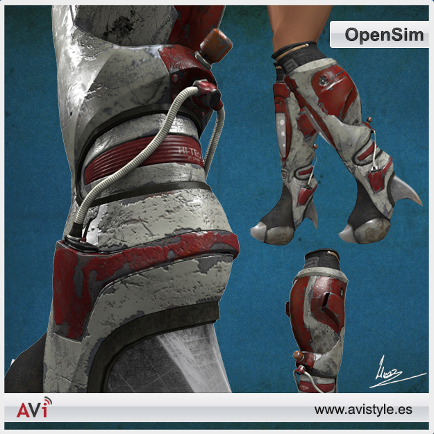 Explorer boots for Women Low-poly 3D model_9