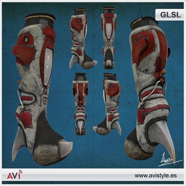 Explorer boots for Women Low-poly 3D model_6