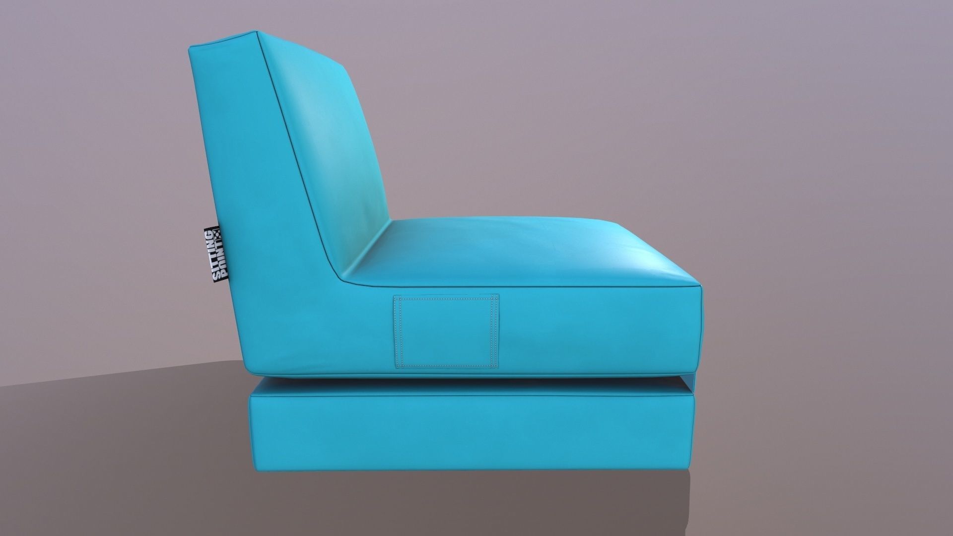 Scuba Twist Bean Bag Petrol 3D model_3