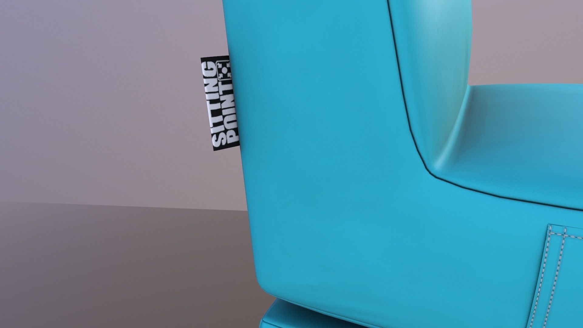 Scuba Twist Bean Bag Petrol 3D model_6