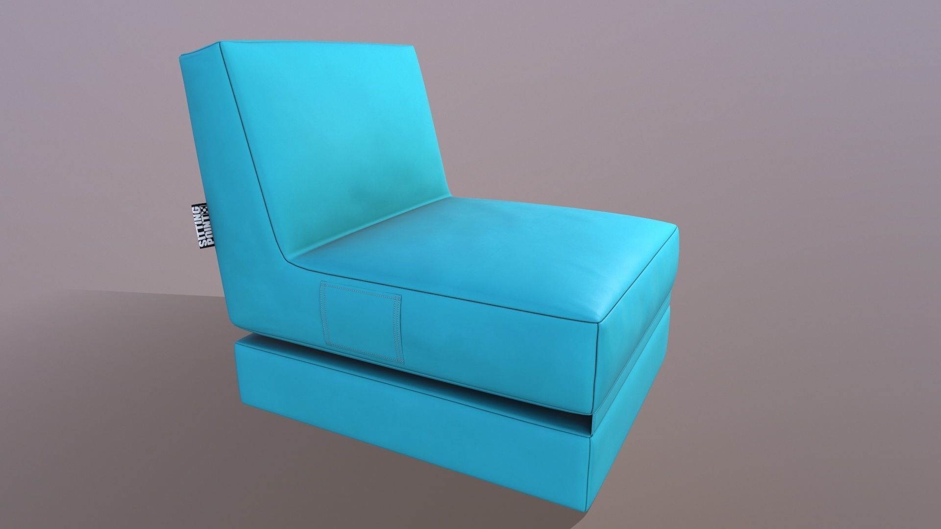 Scuba Twist Bean Bag Petrol 3D model_2