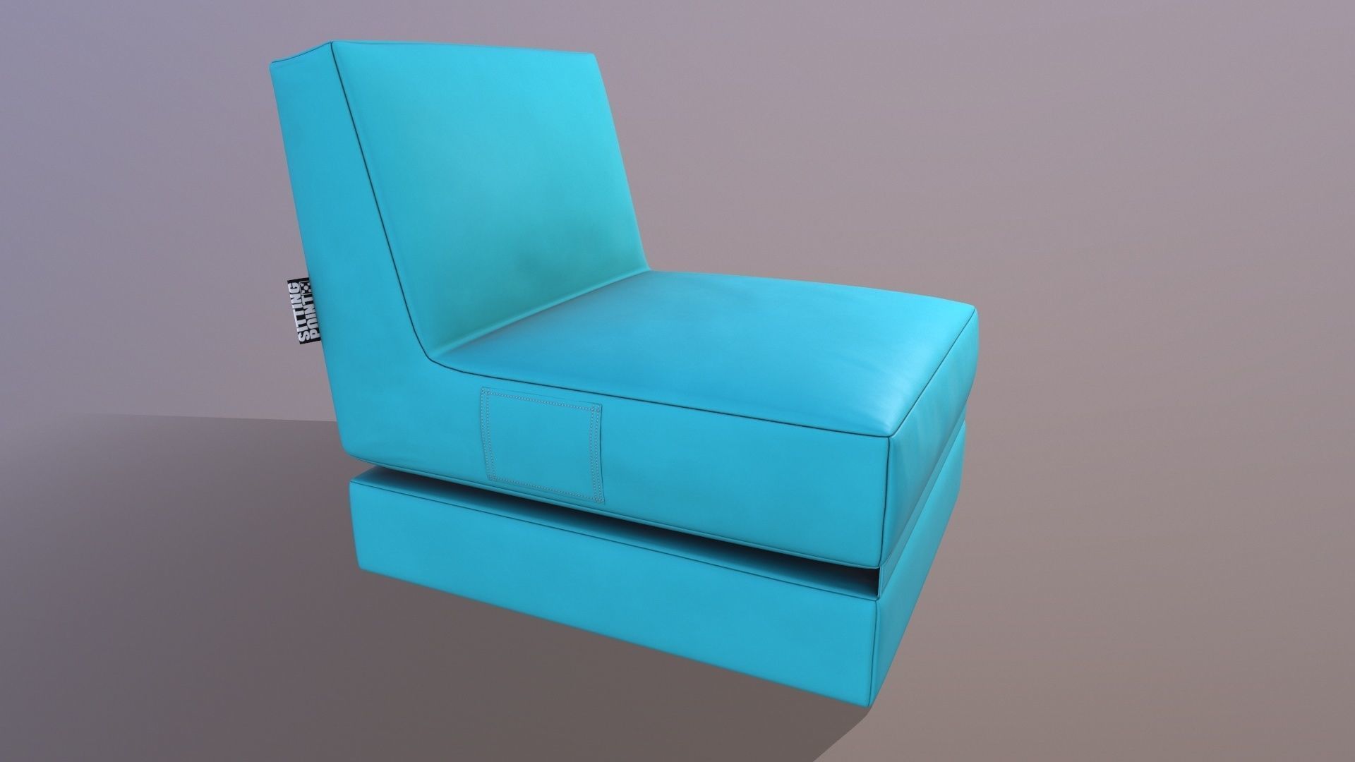 Scuba Twist Bean Bag Petrol 3D model_5