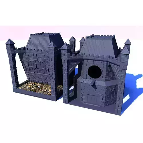 BIRDHOUSE and FEEDER - MEDIEVAL CASTLE 3D print model