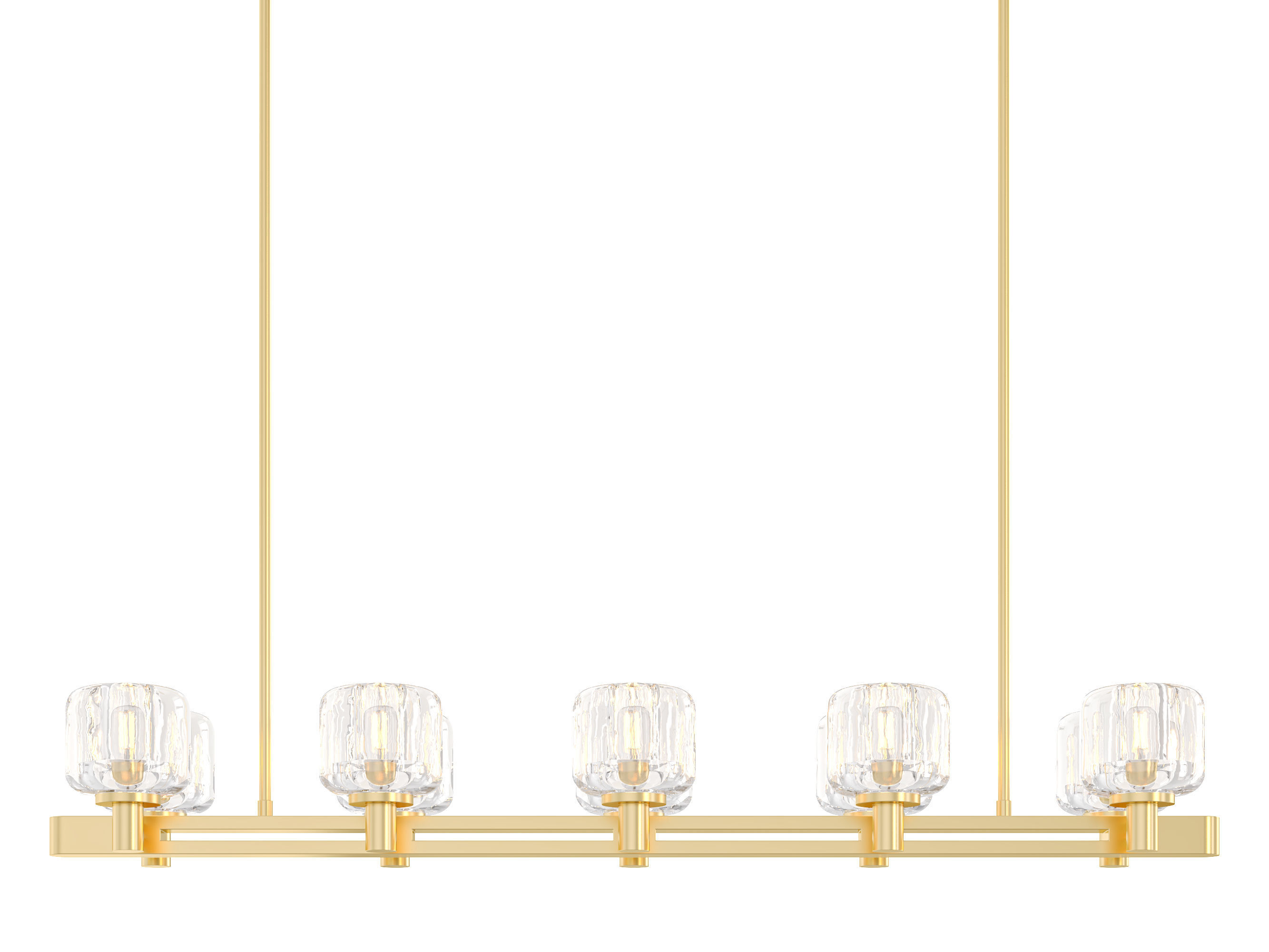 RH DEMARET DOUBLE LINEAR CHANDELIER 3D model_11