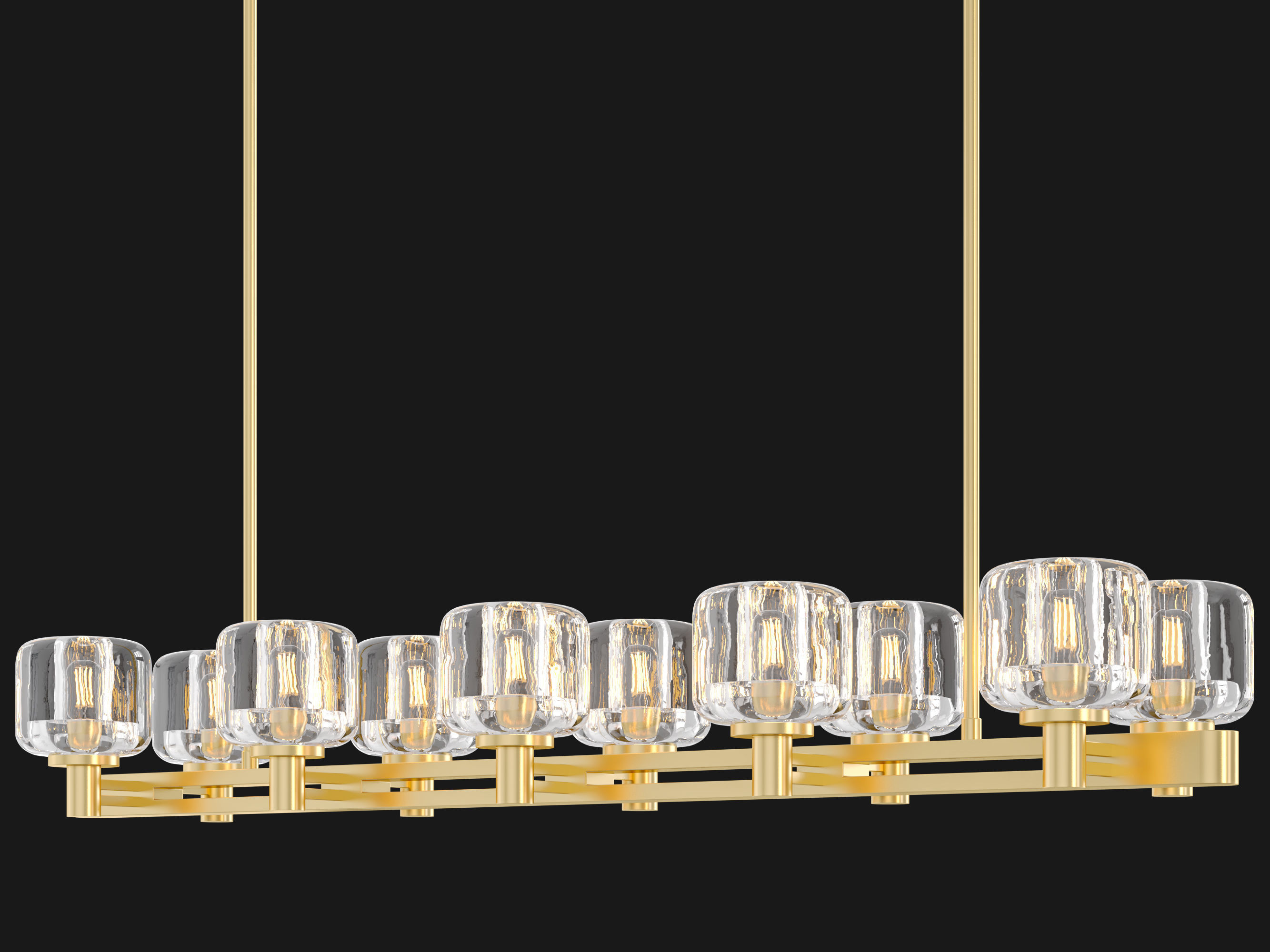 RH DEMARET DOUBLE LINEAR CHANDELIER 3D model_5