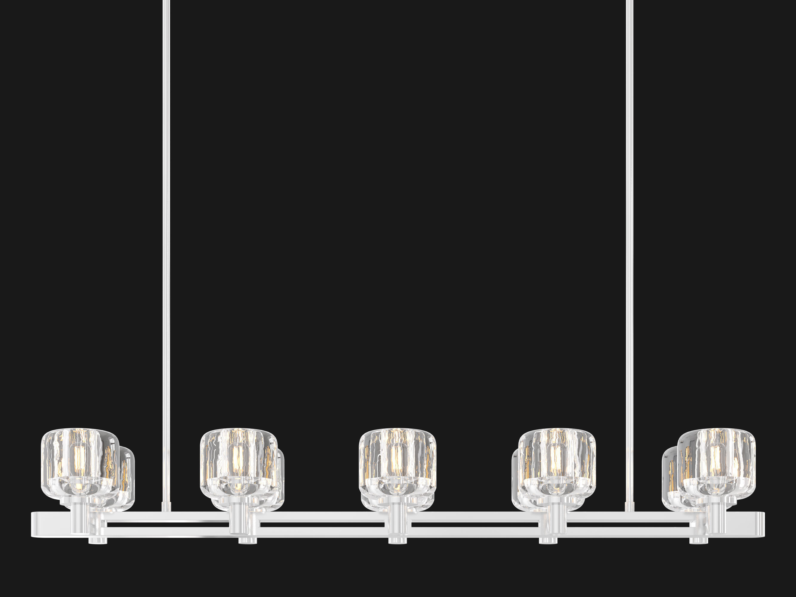 RH DEMARET DOUBLE LINEAR CHANDELIER 3D model_6