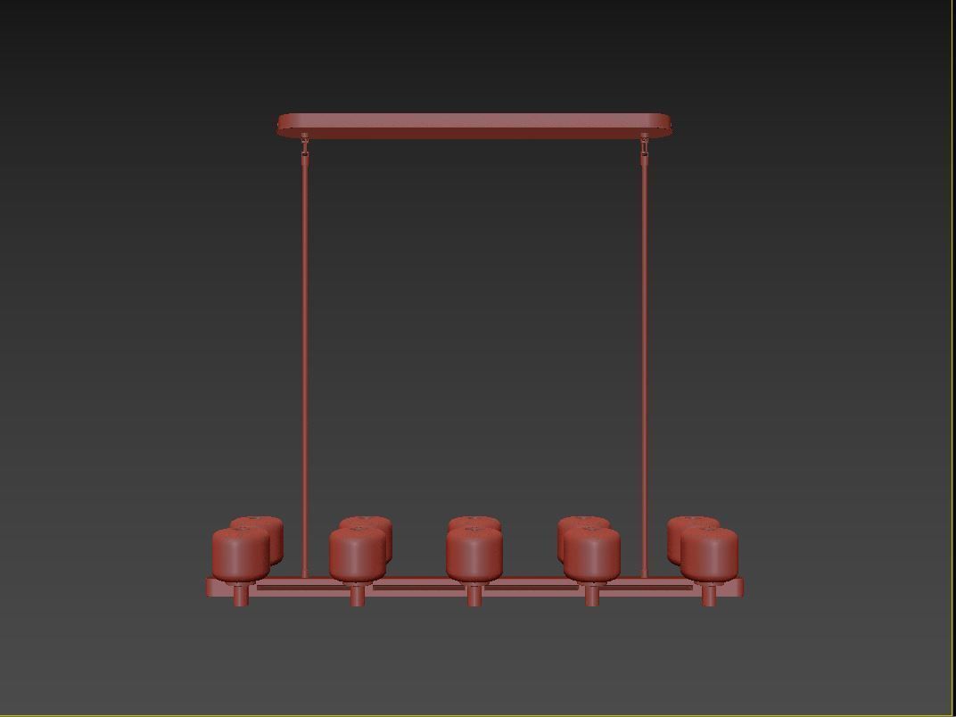 RH DEMARET DOUBLE LINEAR CHANDELIER 3D model_19