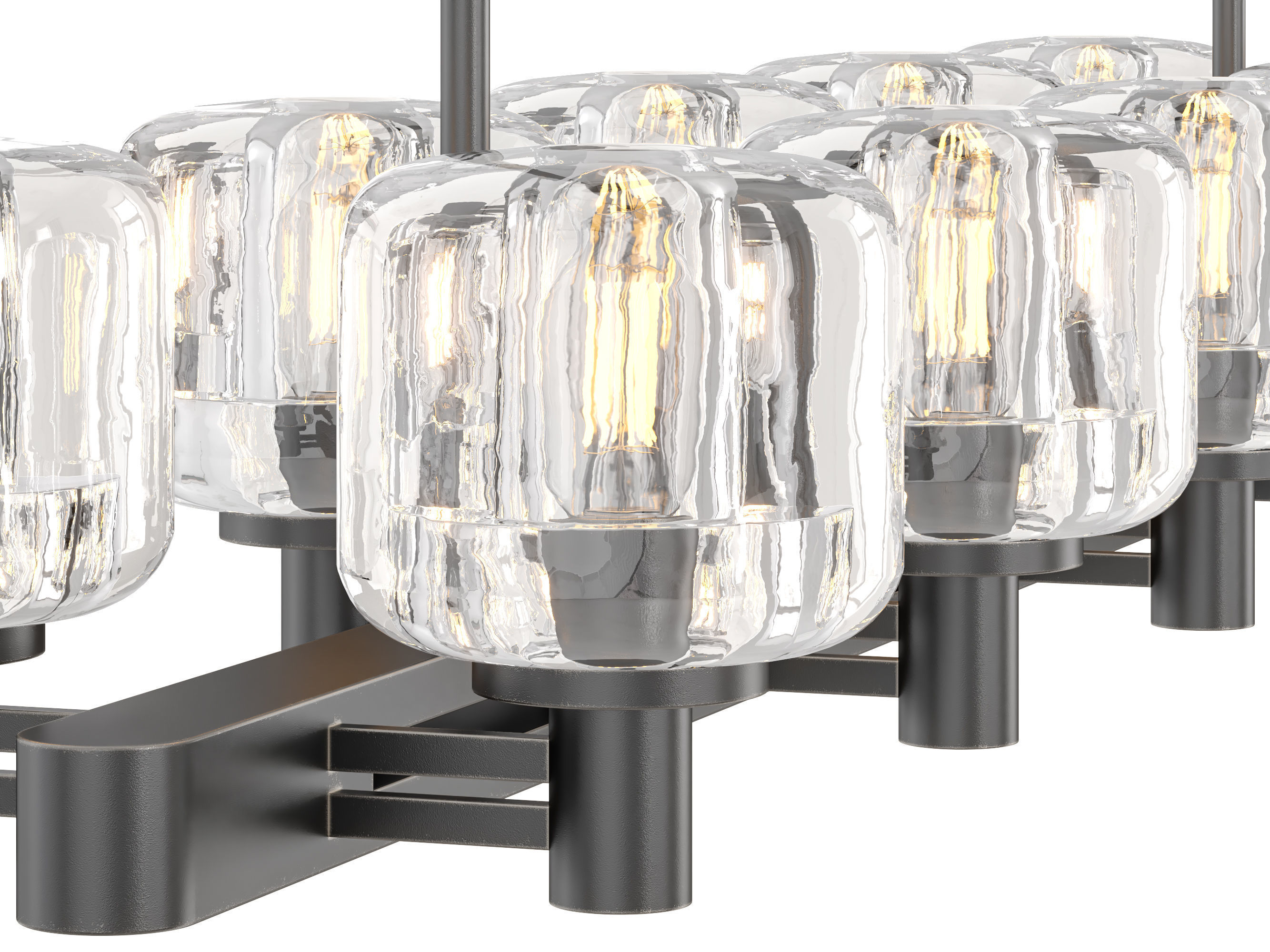 RH DEMARET DOUBLE LINEAR CHANDELIER 3D model_2