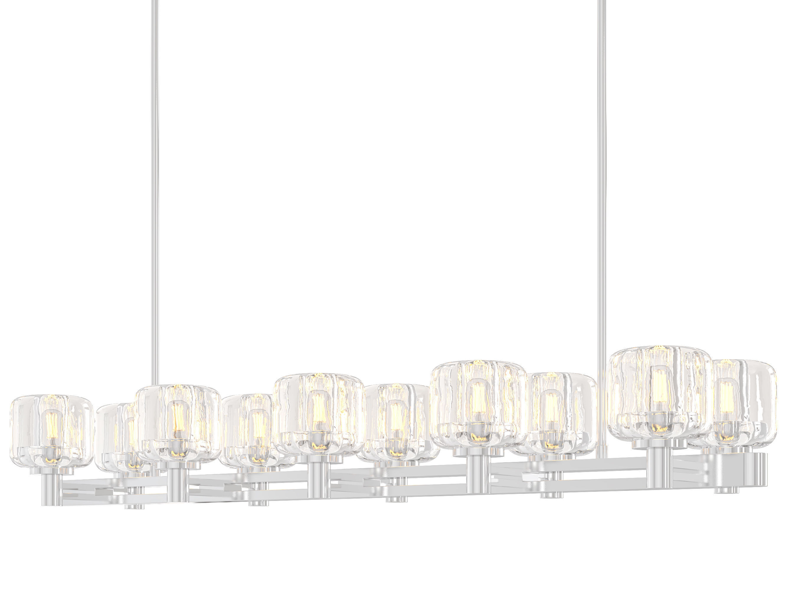RH DEMARET DOUBLE LINEAR CHANDELIER 3D model_12