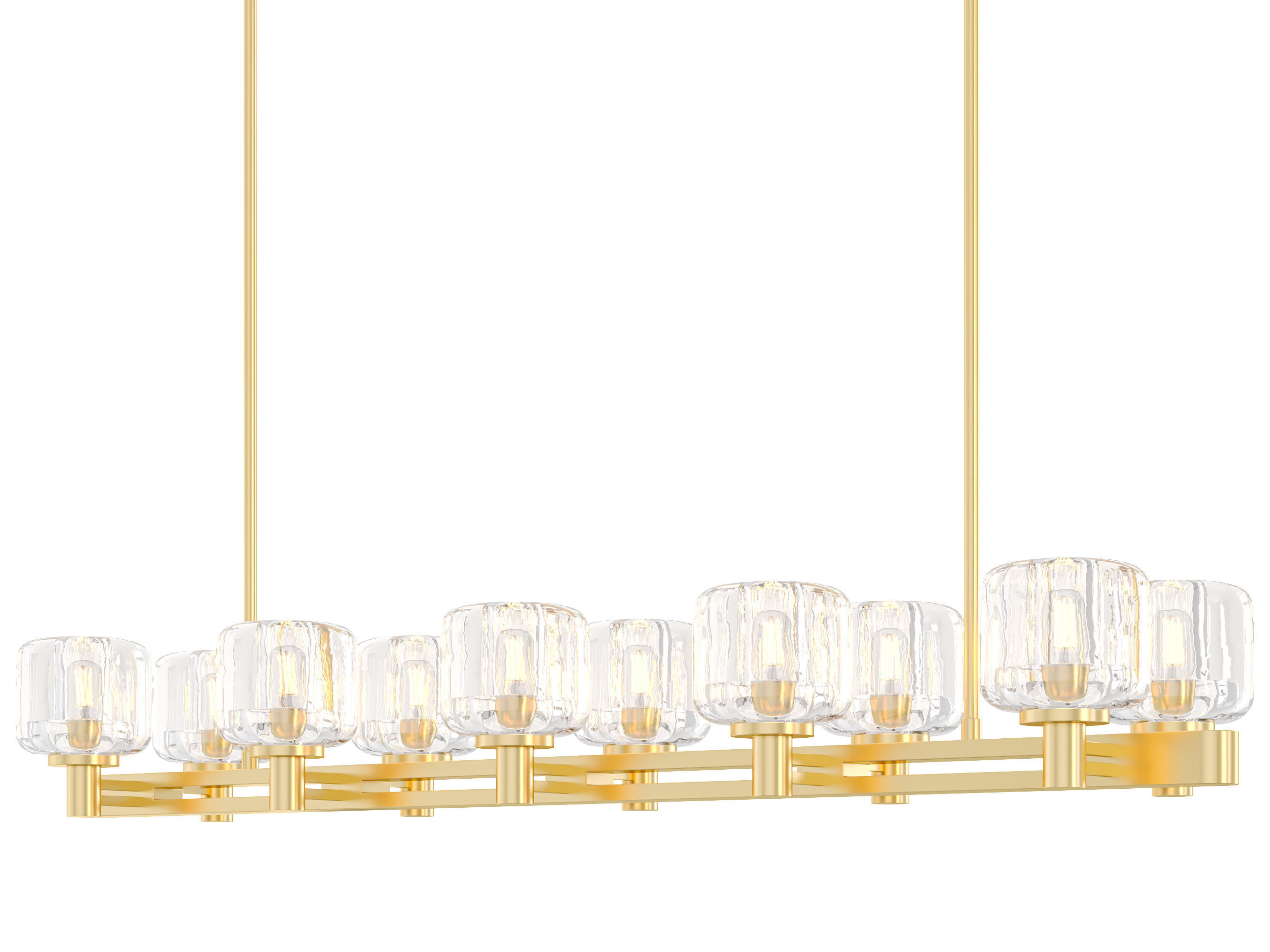 RH DEMARET DOUBLE LINEAR CHANDELIER 3D model_13