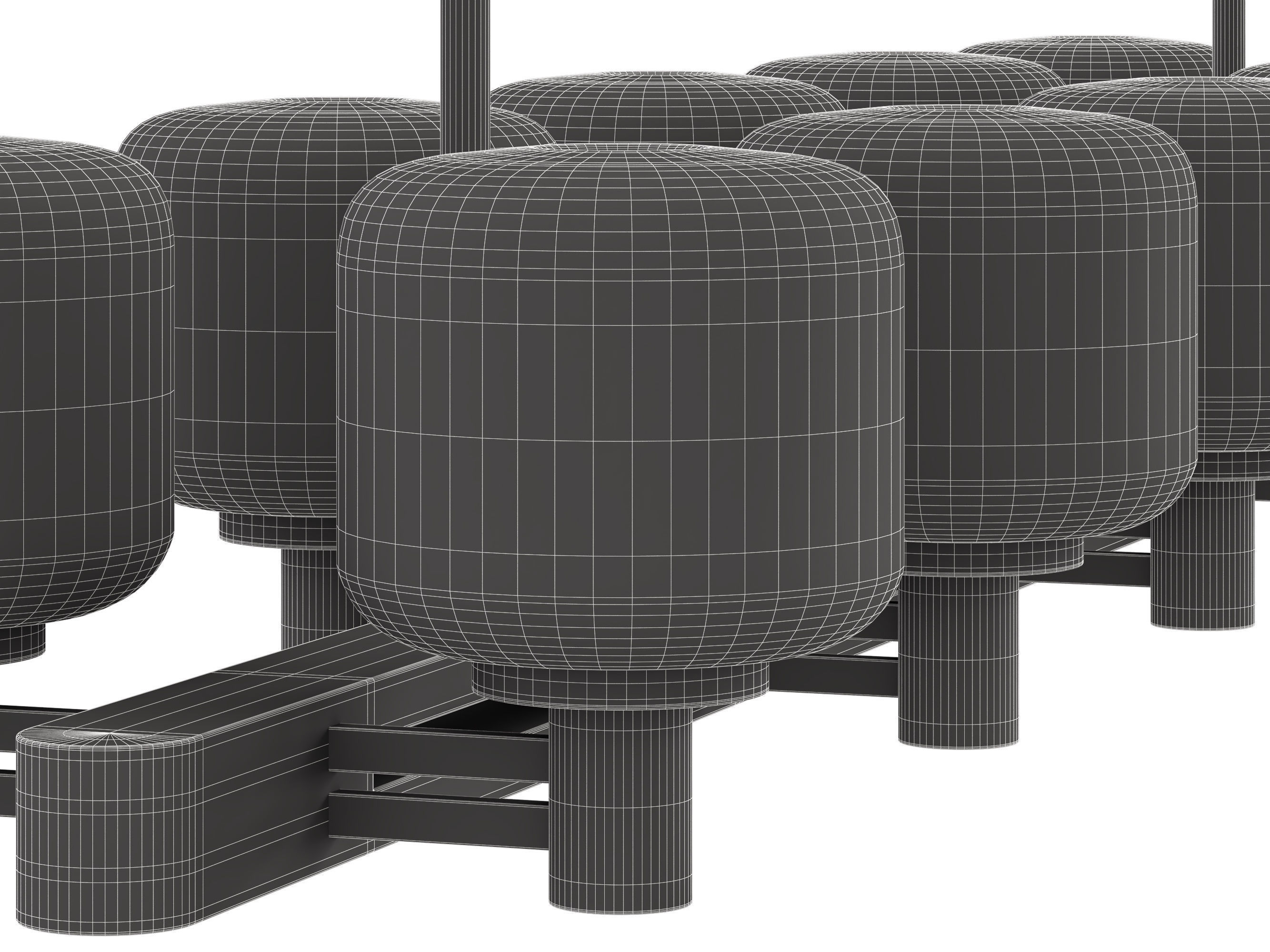 RH DEMARET DOUBLE LINEAR CHANDELIER 3D model_9