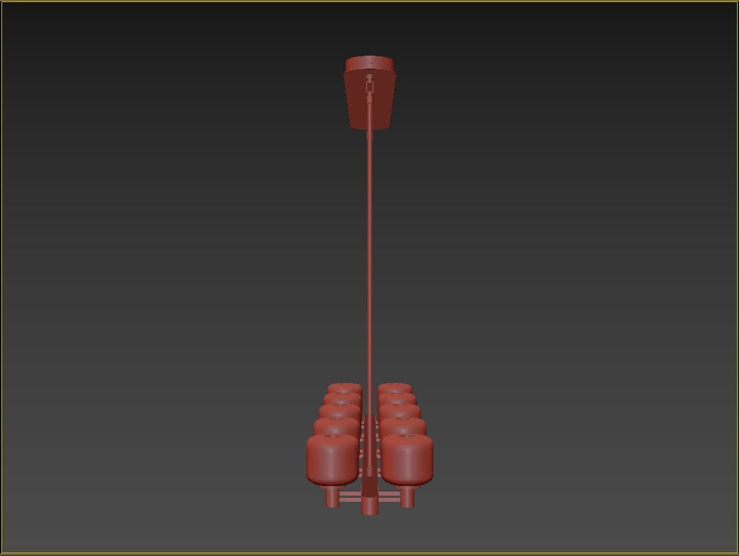 RH DEMARET DOUBLE LINEAR CHANDELIER 3D model_18