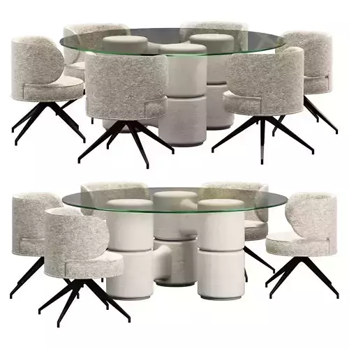 Gallotti and radice molecola dining set 3 d180