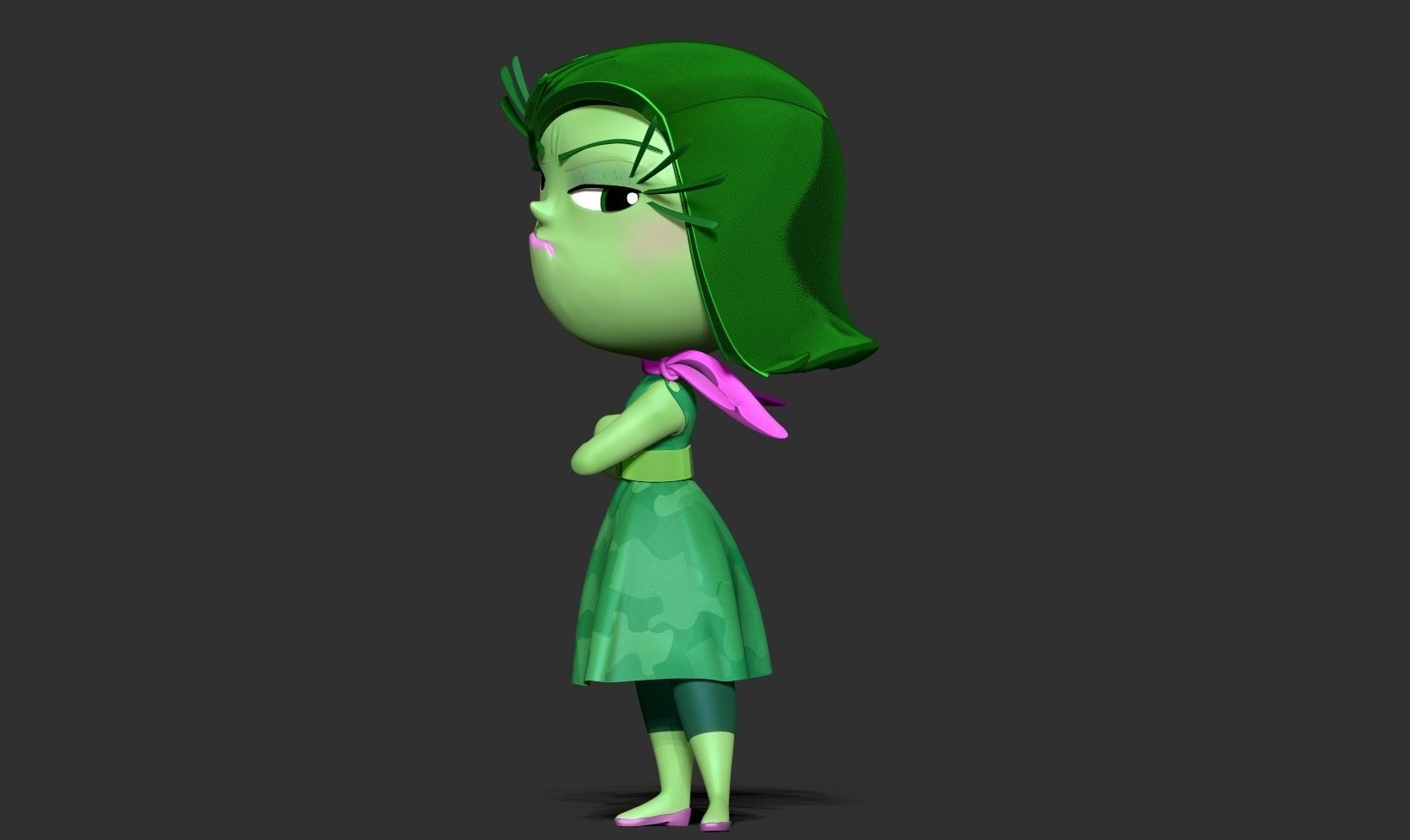 Disgust - Inside Out 2 Fanart 3D print model_10