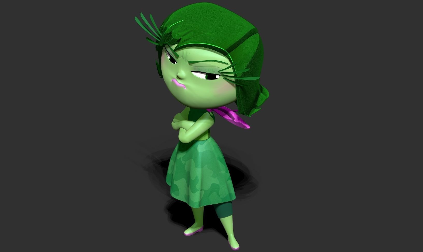 Disgust - Inside Out 2 Fanart 3D print model_16