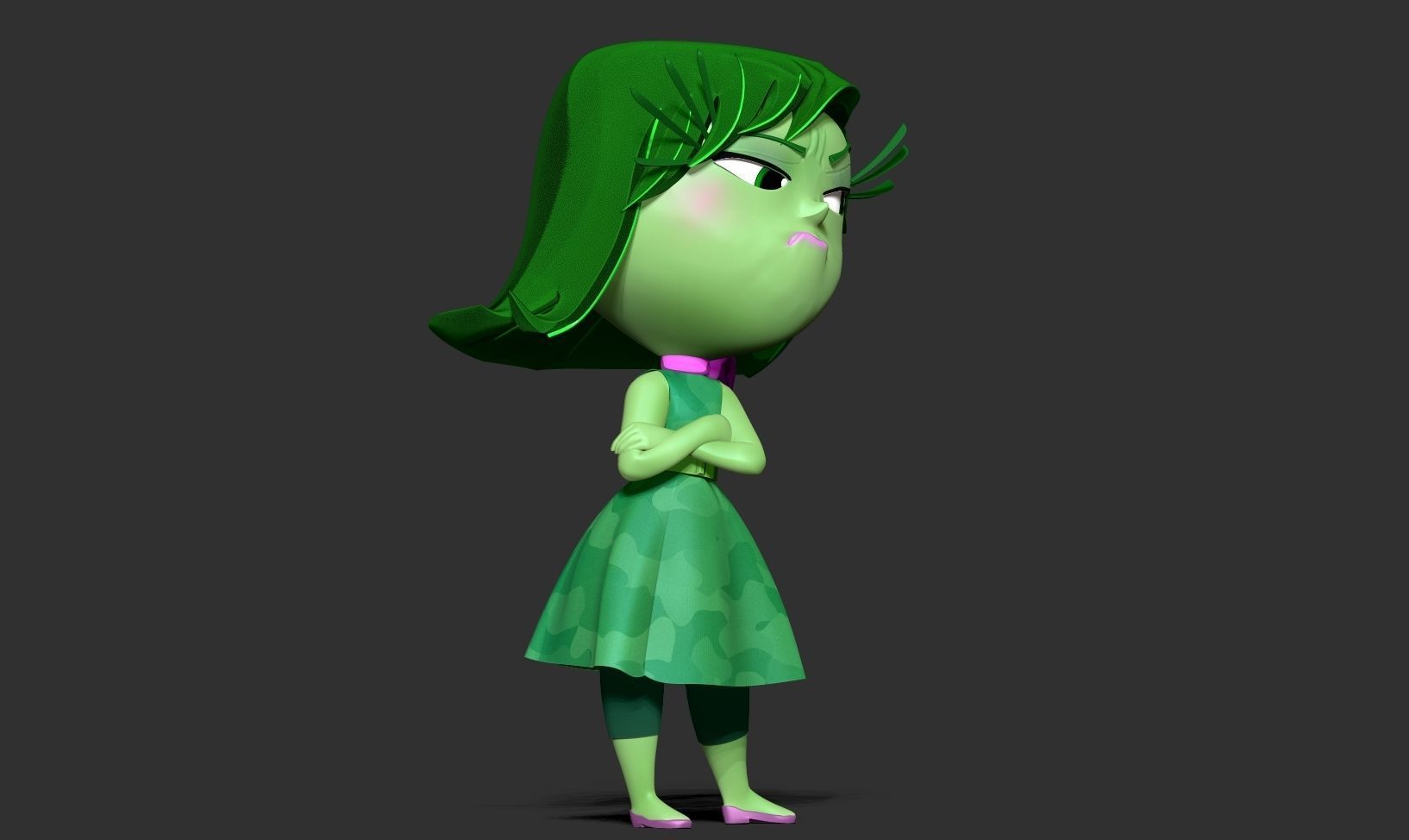 Disgust - Inside Out 2 Fanart 3D print model_12