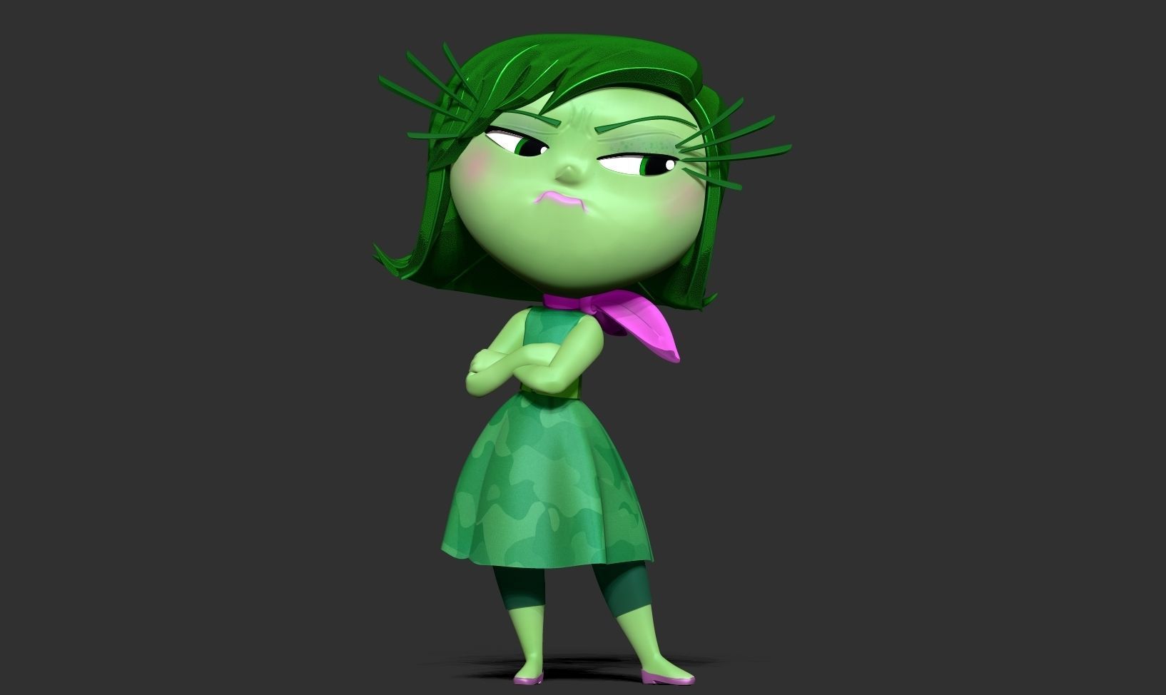 Disgust - Inside Out 2 Fanart 3D print model_5