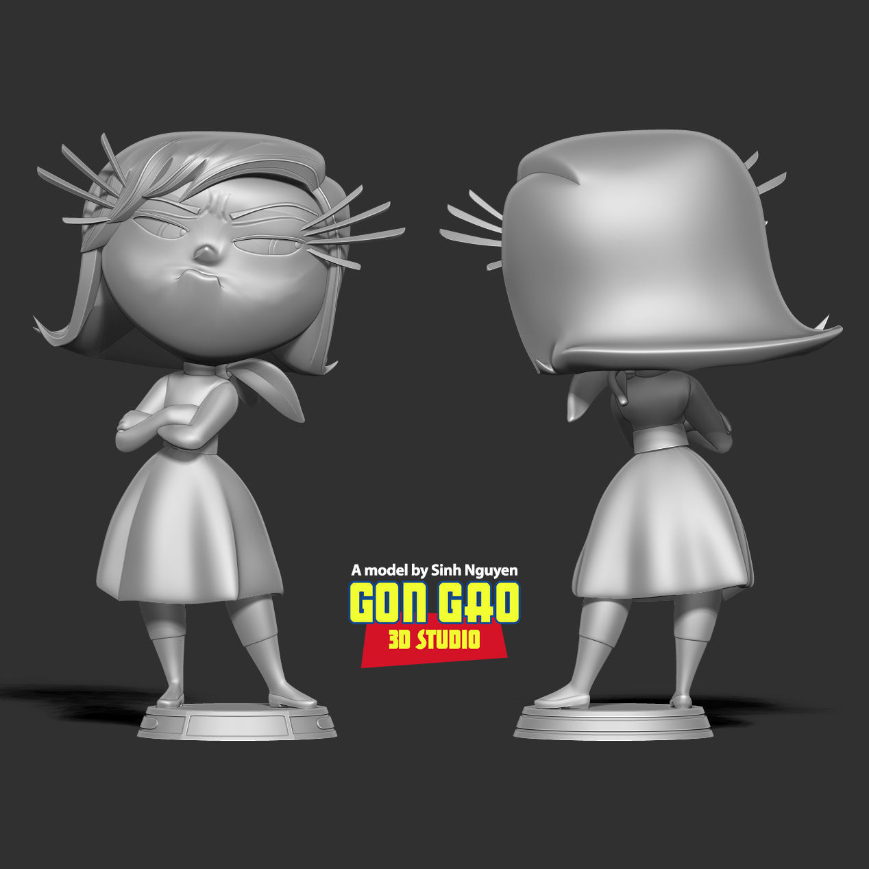Disgust - Inside Out 2 Fanart 3D print model_3