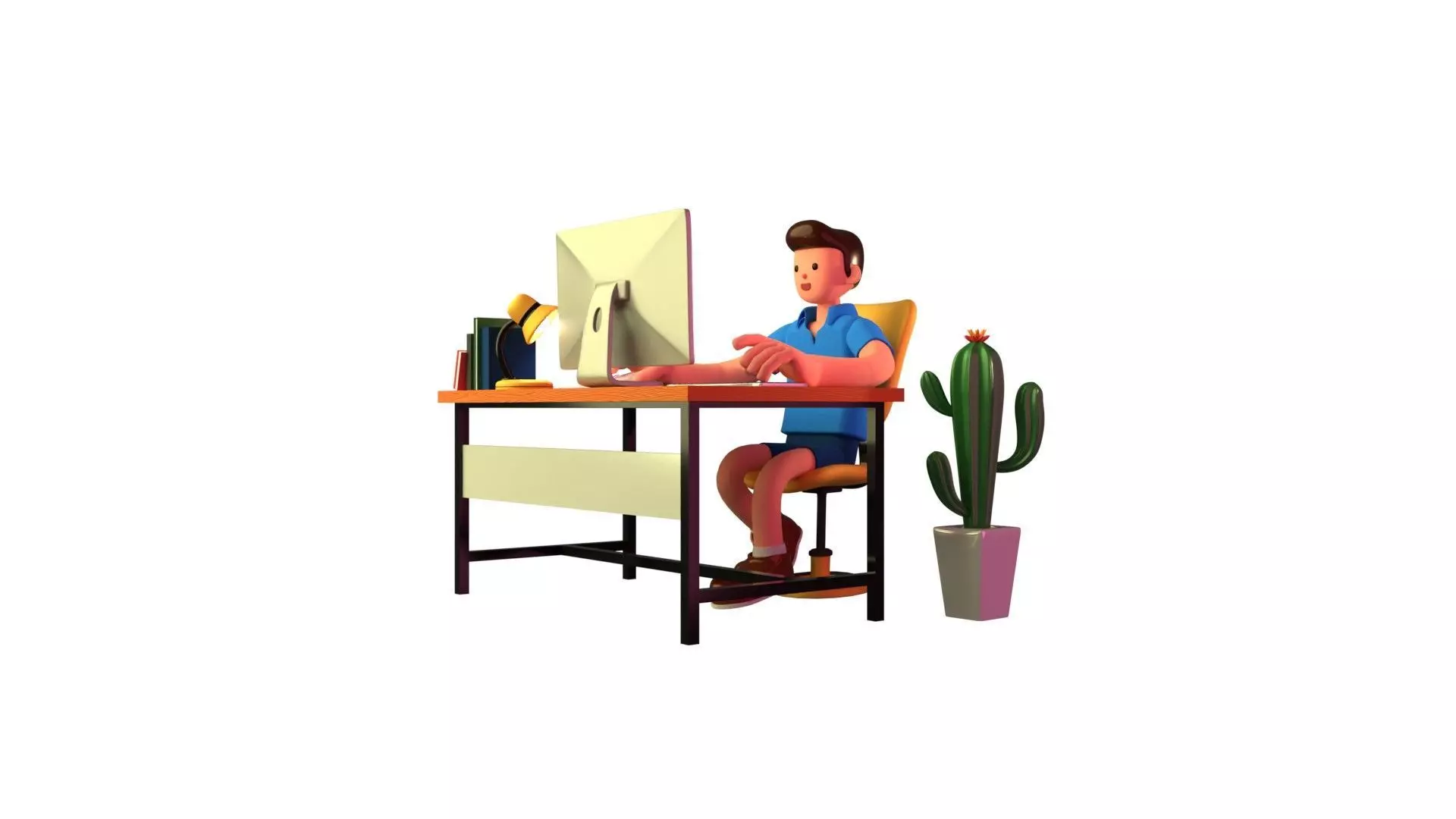 Work From Home 3D model