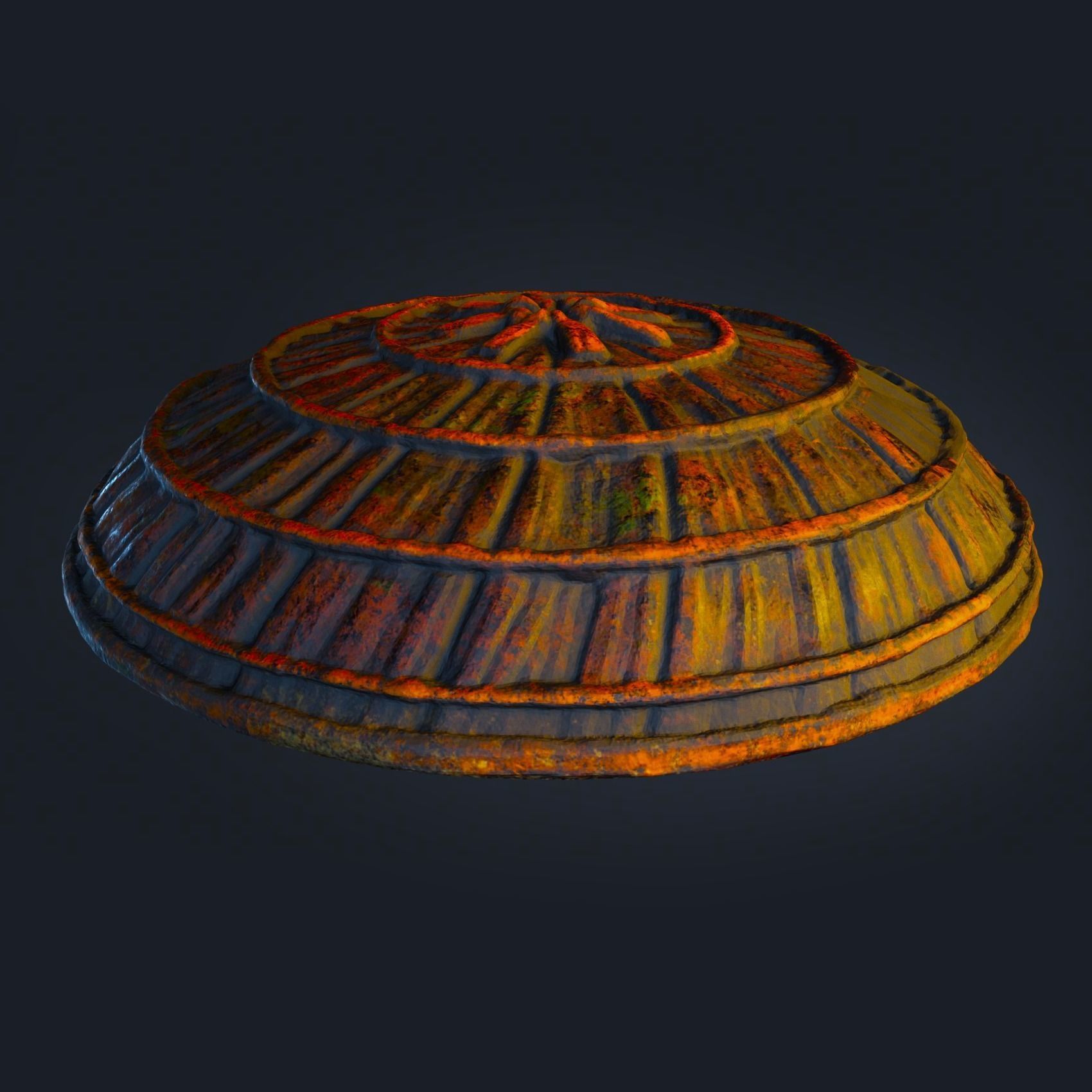 japanese hat traditional 3D print model_1