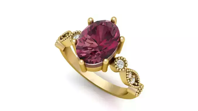 LUXURY ENGAGEMENT DIMOND RING 3D PRINTABLE MODEL