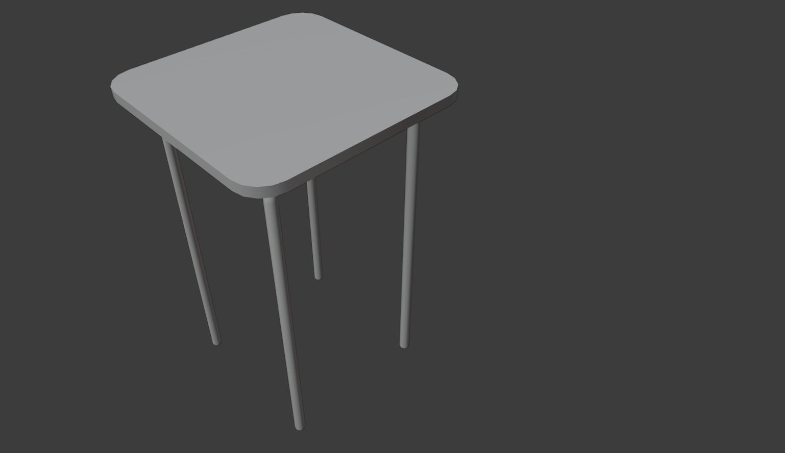 Old dirty stool Low-poly 3D model_2