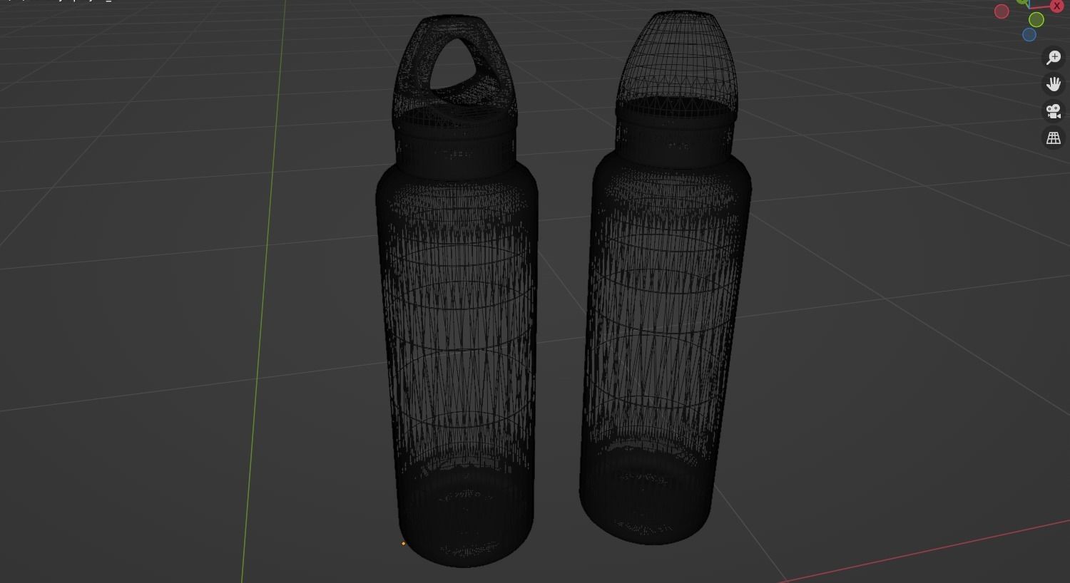 Steel water bottle Free 3D model_4