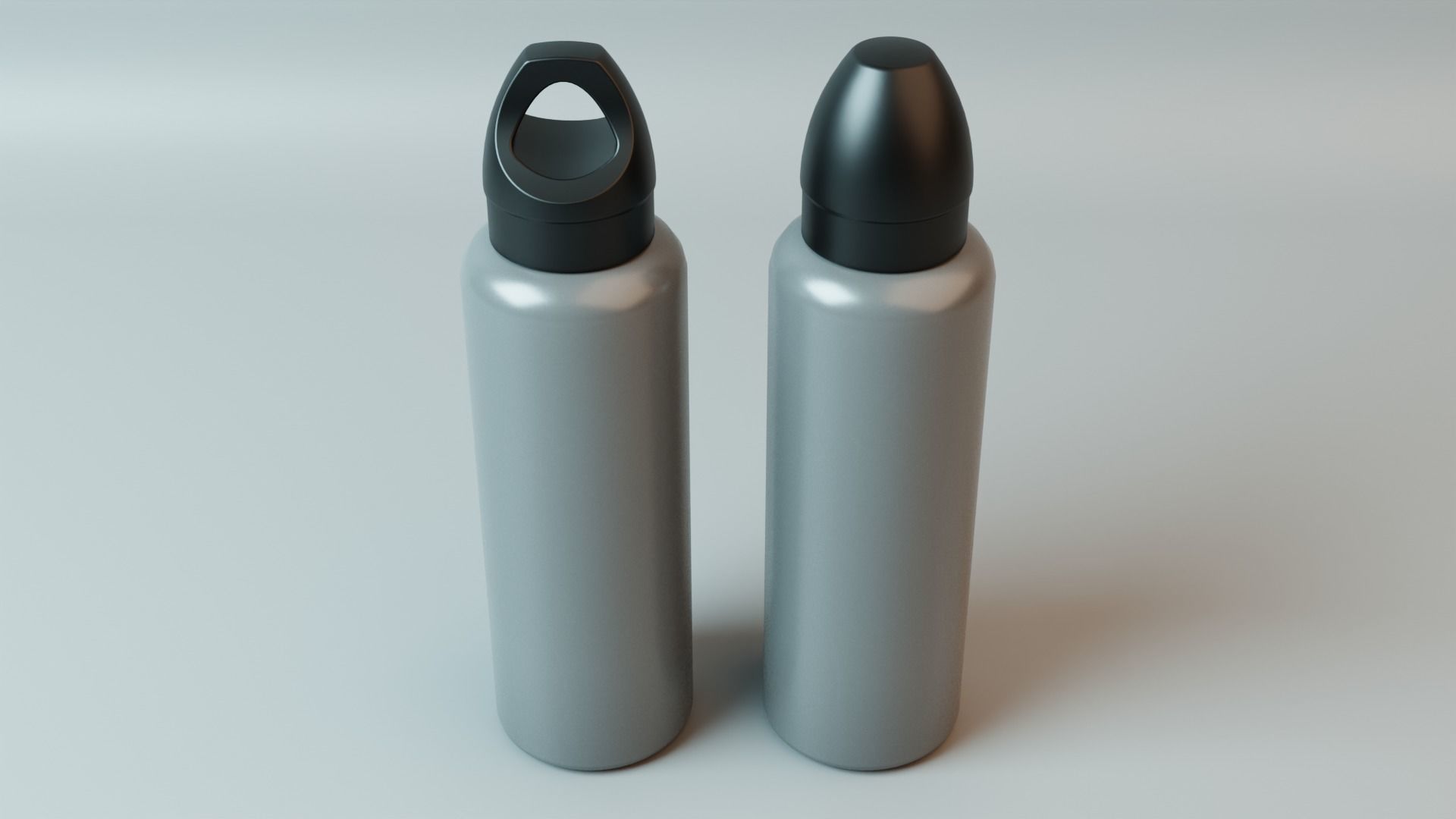 Steel water bottle Free 3D model_1