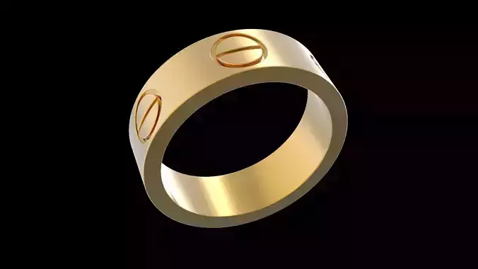 Screw Love Ring Width 5 5mm size 17 1mm  3D print model