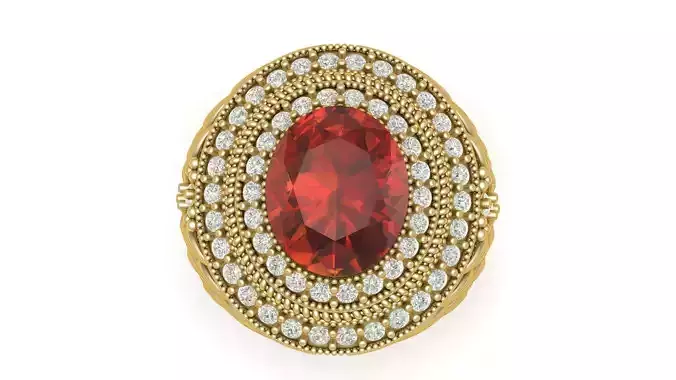 FILLIGRE INDIAN RING FOR WOMEN 3D PRINTABLE MODEL