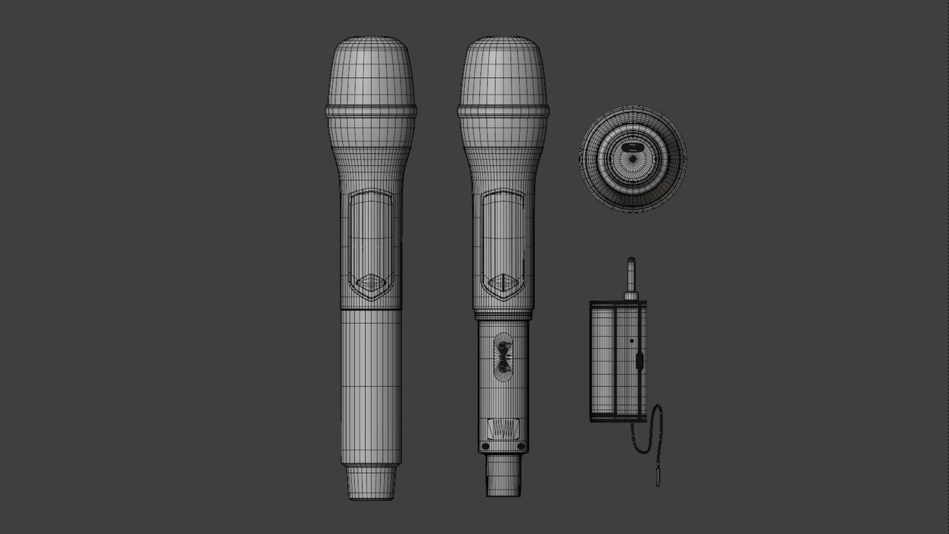 Wireless Microphone 3D model_5