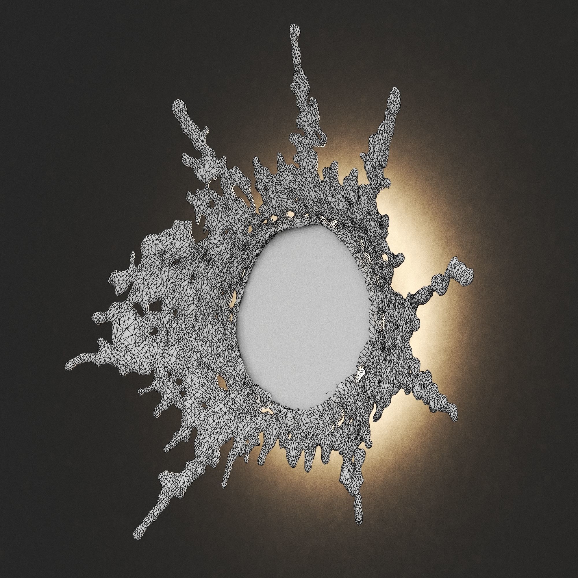 Modern Art Wall Lights 3D model_3