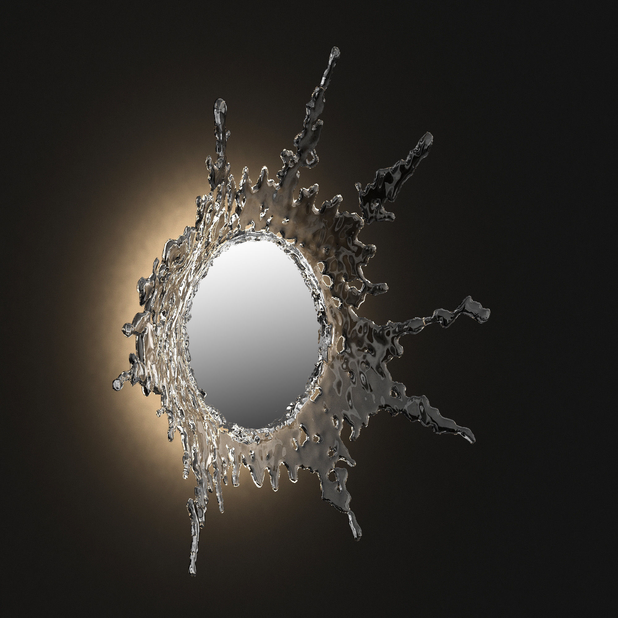 Modern Art Wall Lights 3D model_1